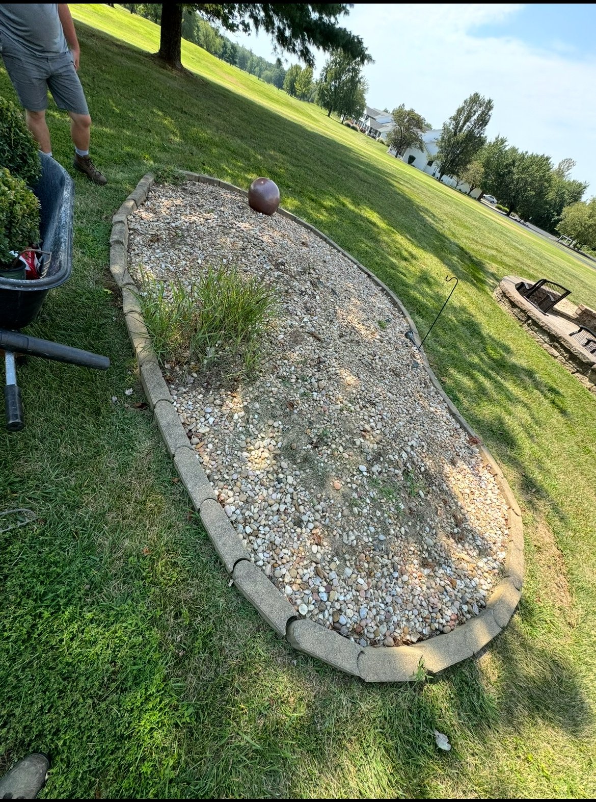 Bed before landscaping