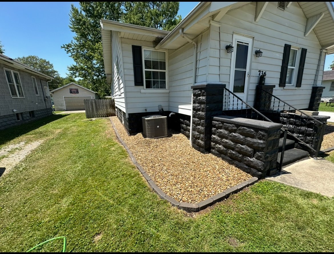 Gravel bed after install