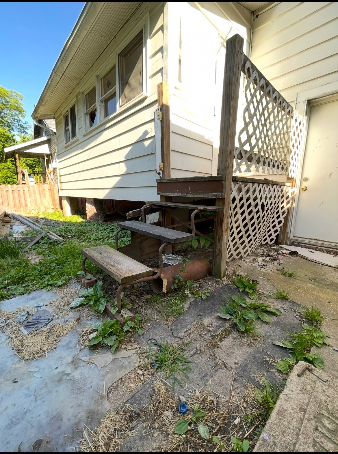 Old broken steps